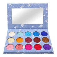 

New Arrival Eyeshadow Glitter Private Label 15 Color Glitter Eyeshadow Blank Makeup Palette