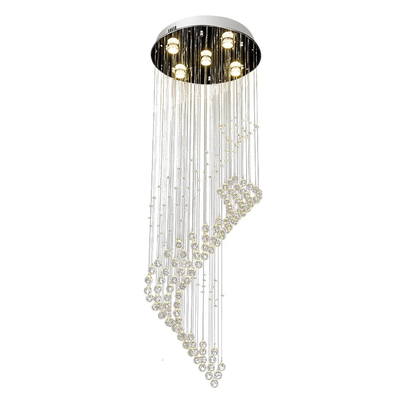 hot sales luxury modern decorative crystal 5 light led pendant chandeliers