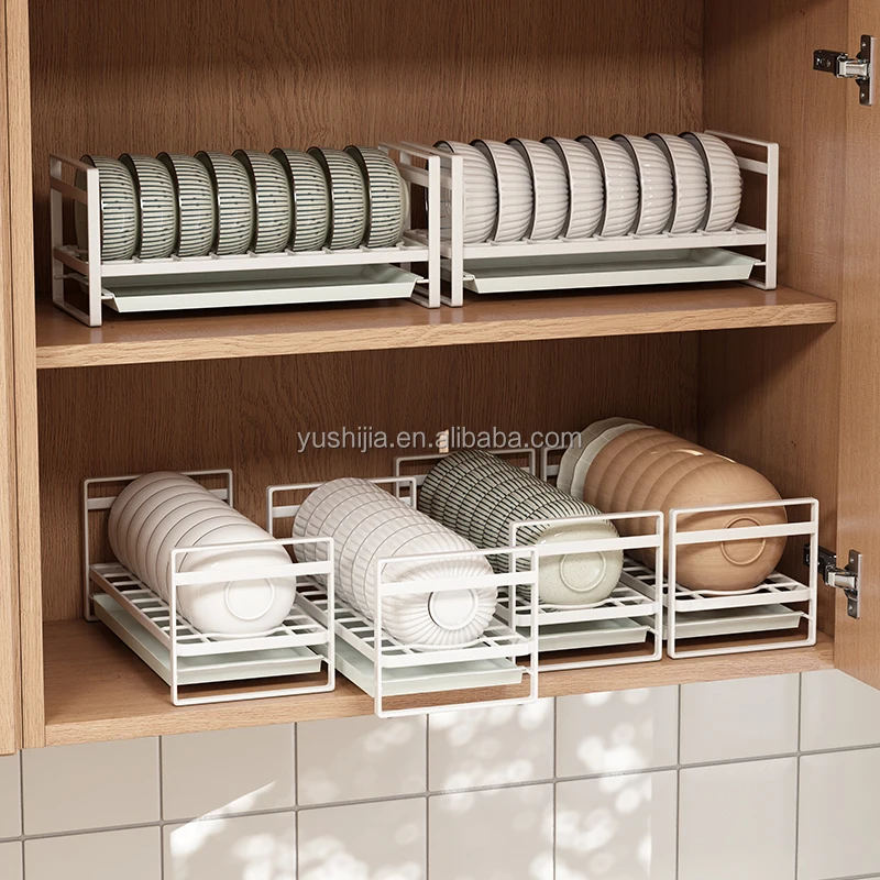 

YUSHIJIA NEW DESIGN stainless steel single layer holder home rack bowl drainer drying dish & plates organizer storage