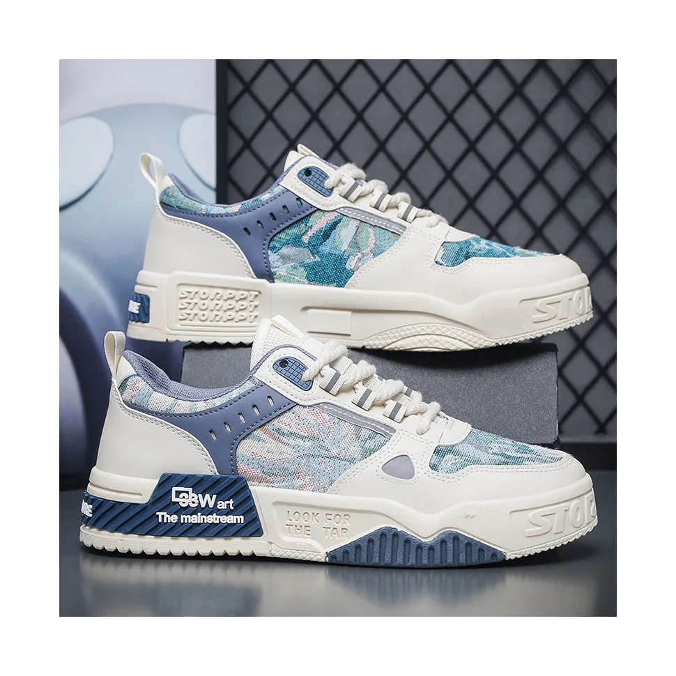 Men's Secret Forest Oil Painting Board Shoes Men's Summer Breathable Casual Sports Shoes Men's Fashion Shoes