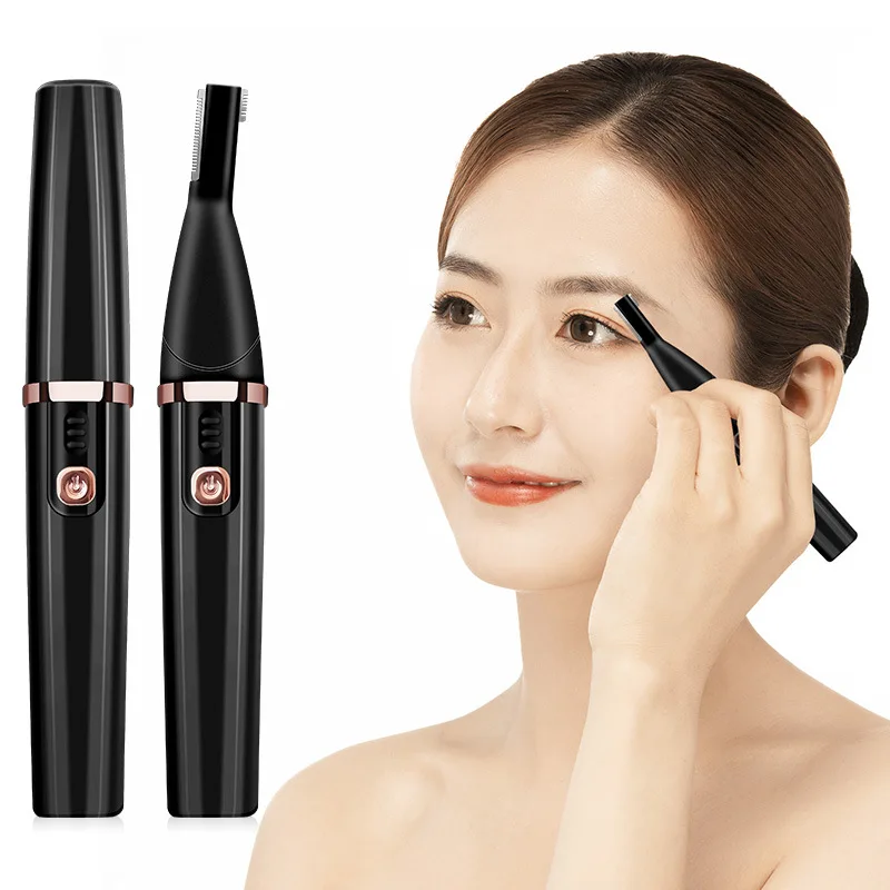 

2021 portable electric eyebrow trimmer painless eye brow mini women rechargable eyebrows remover trimmer usb facial hair removal