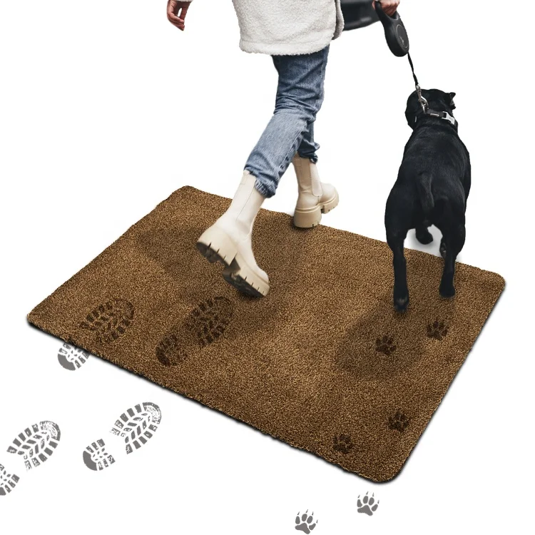 Factory Wholesale TPE Backing 44*37CM Entrance Doormat Mat Non-slip Super Absorbent Door Mat Carpet and Rugs