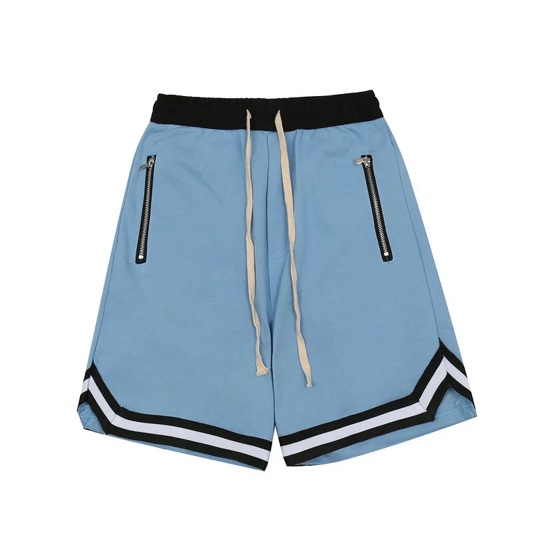 

Ready to Ship Casual Cotton Elastic Waist Band Stripe Shorts For Men, Picture
