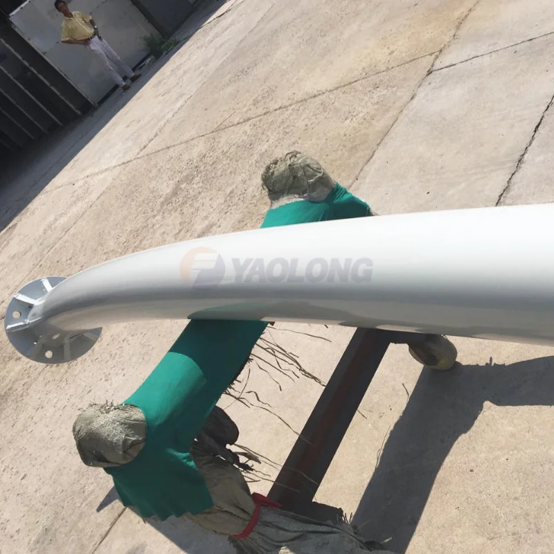 
customized 8 meter height single curved arm light pole for sale 