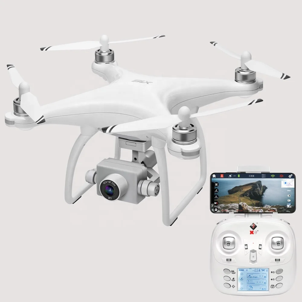 

Upgrade version X1S Brushless 2Axis Gimbal Drone with 5G Wifi 1080P/ 4K HD Camera GPS Positioning Follow Me Drone, White