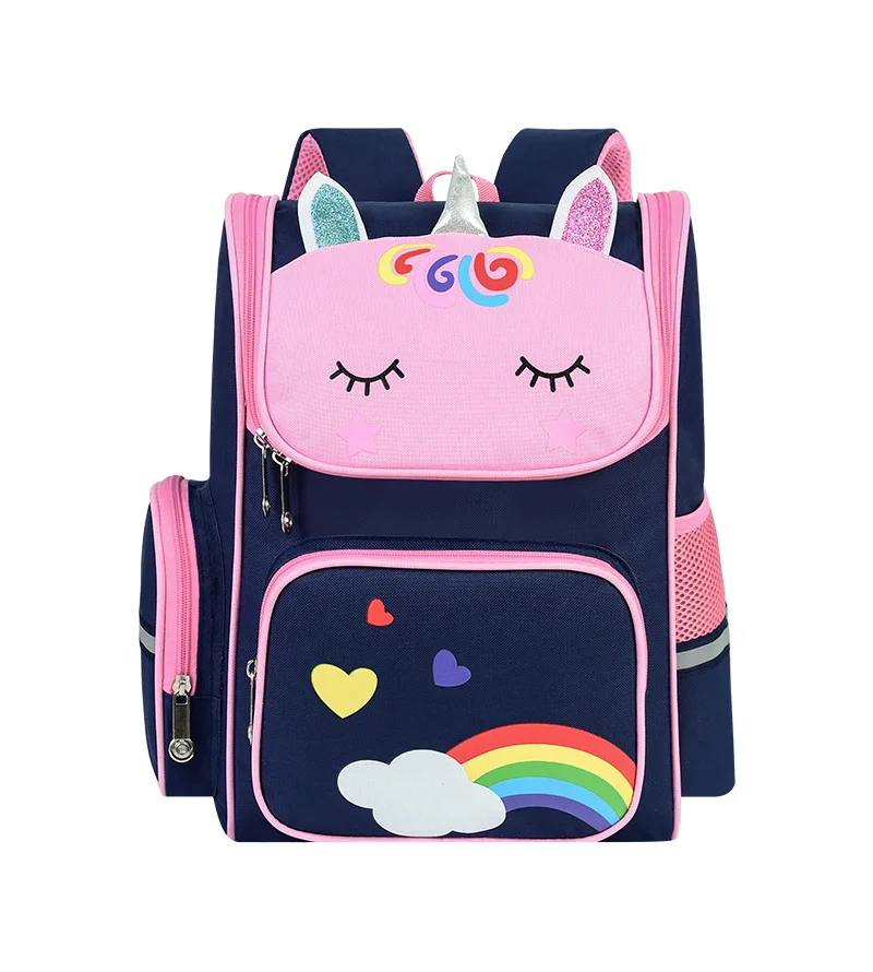 

2022 3D Unicorn Primary School Bags Backpack Cute Kids School Student Cartoon Backpack For Children, Customized color