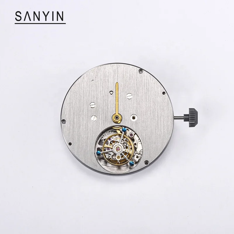 

Custom OEM High Quality Precision Automatic Mechanical Men Skelton Power Reserve Tourbillon Watch parts accessories Movement