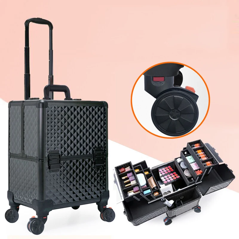 trolley cosmetic vanity case