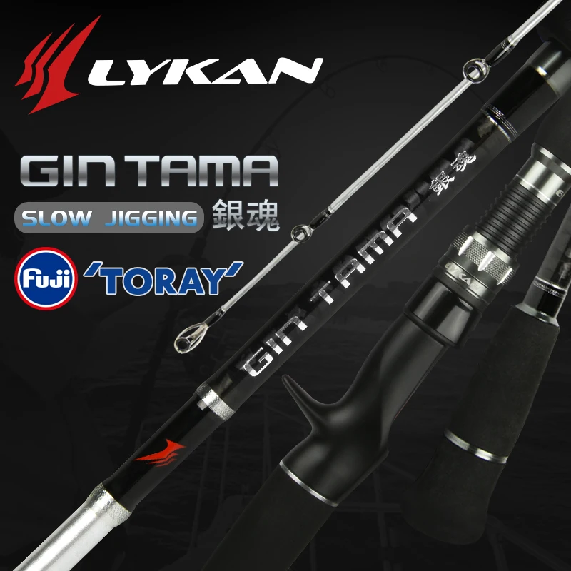 

LYKAN GIN TAMA Slow Jigging Spinning Fishing Rod 1.96m 1.98m 2.04m L ML M H Power Carbon Light Jigging Casting Rod Japan Fuji