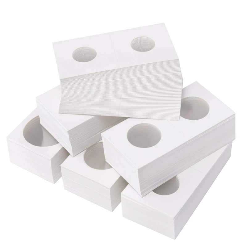 

Different Size Coin Flips Cardboard Collecting Holders Coin Flip Assortment for Coin Collection Supplies, White