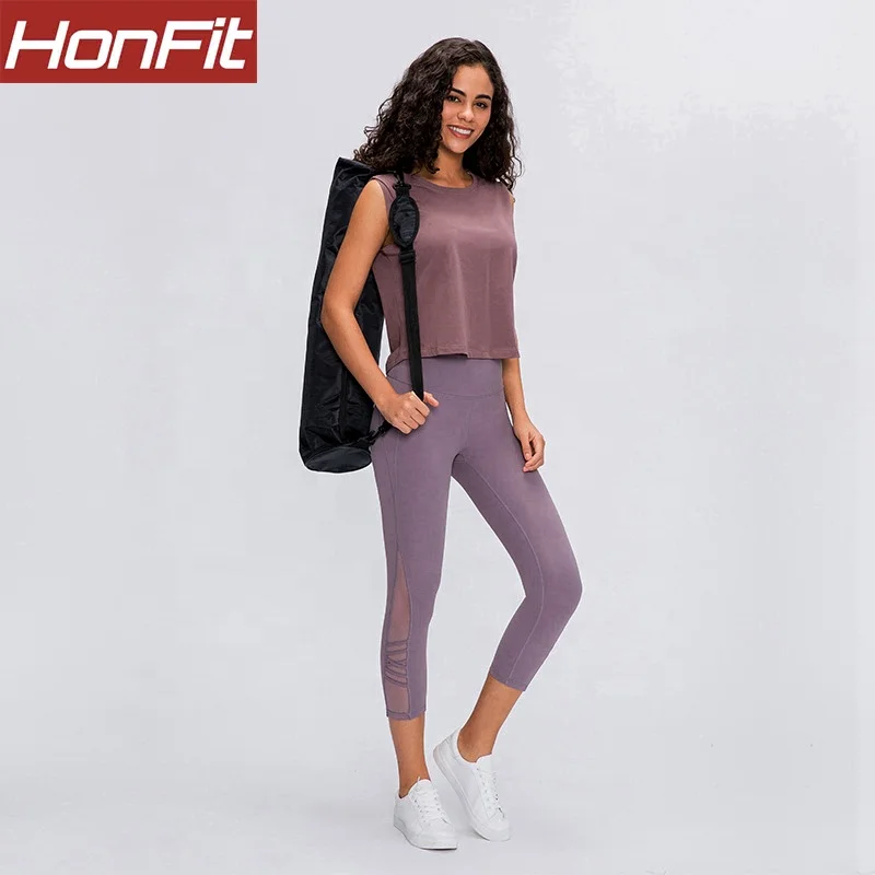 

New Arrival women loose dance tank top spaghetti strap gym top, Customized colors