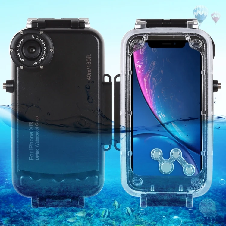 

HAWEEL 40m/130ft Waterproof Diving Case for iPhone XR, Photo Video Taking Underwater Housing Cover(Black)