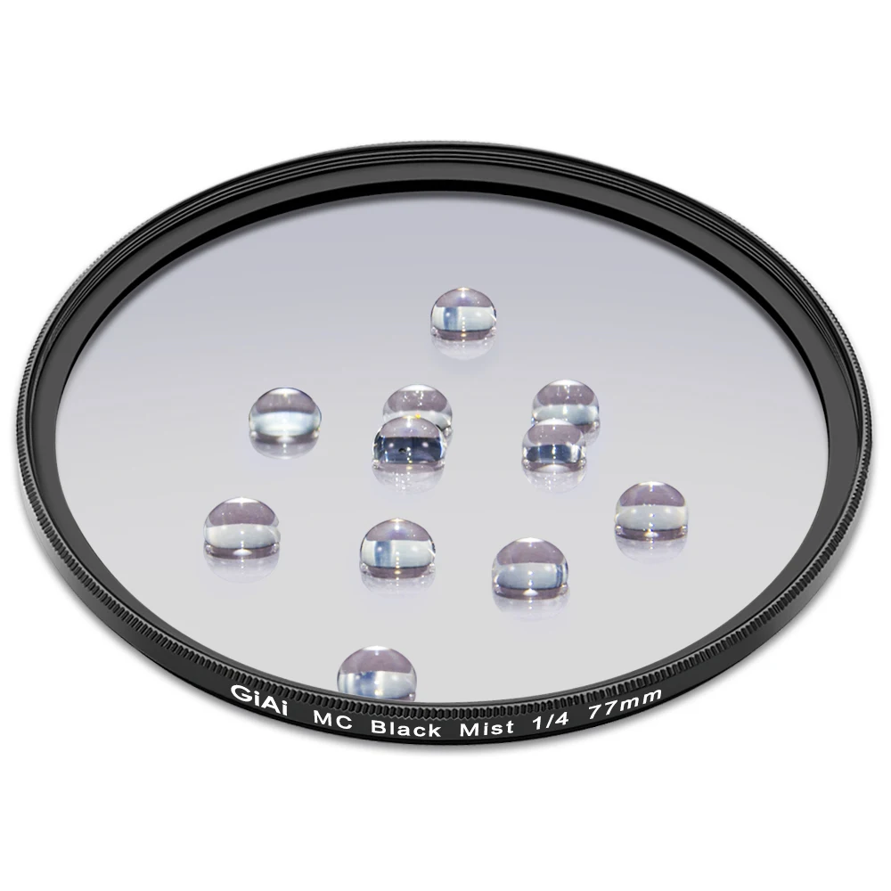 

GiAi Professional Premium 1/8 1/4 1/2 1 Gear Camera Black Mist Filter 46mm 49mm 52mm 58mm 62mm