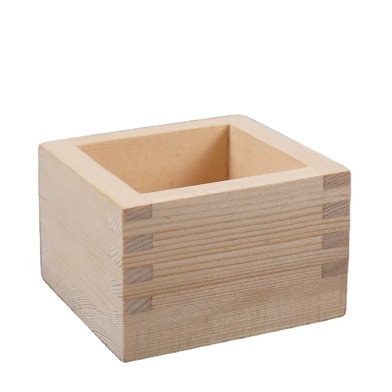 

New design Japanese cypress wooden masu sake cups, Customized color