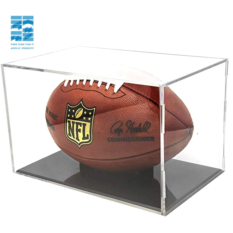 

clear Football Display Black Base Acrylic Football Display Case