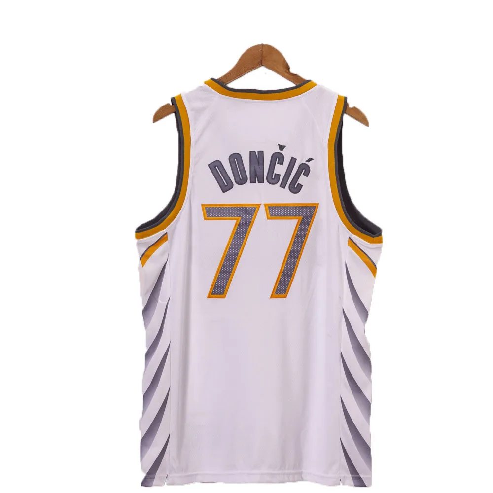 

Wholesale Men's 2021 New DONCIC 77 White Basketball Jerseys