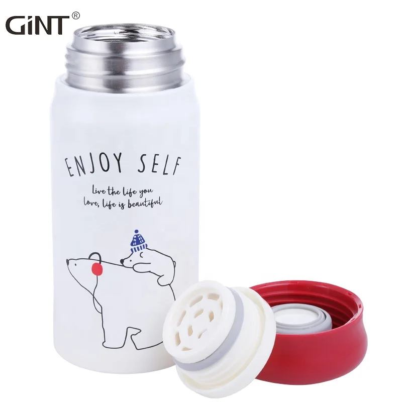 

GINT new design mini size pocket vacuum flask 304 stainless steel double leak proof water bottle for ladies, Black/white/orange/blue or customized