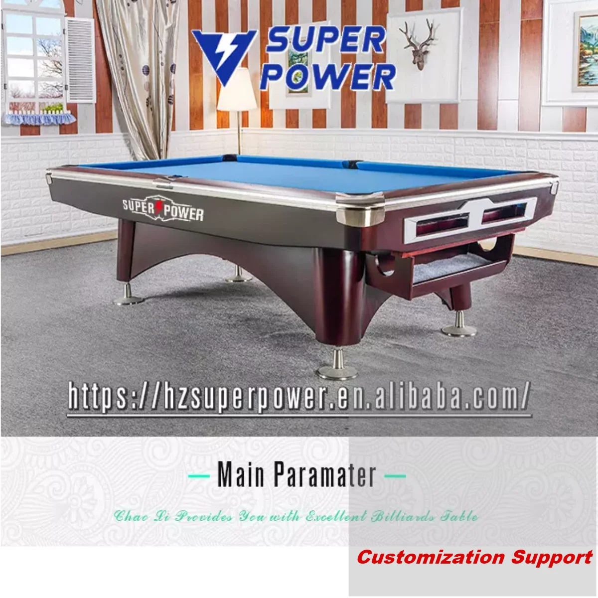 Tournament International Billiards Game Pool Table Professional 9ft