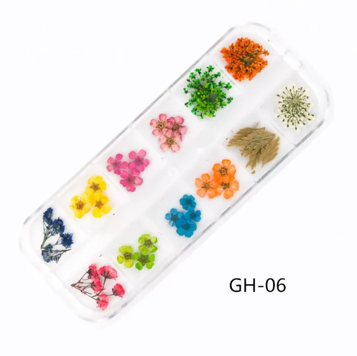 

Gel Polish Manicure Decoration sticker Natural Decals Mixed Real Art Dried Flowers Nail Dry Flower Nail Art