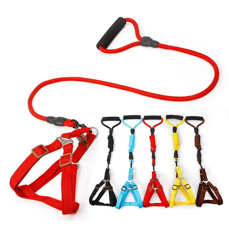 

Amazon Best Seller Pet Dog Harness and Leash Set, Blue/red/yellow/brown/black