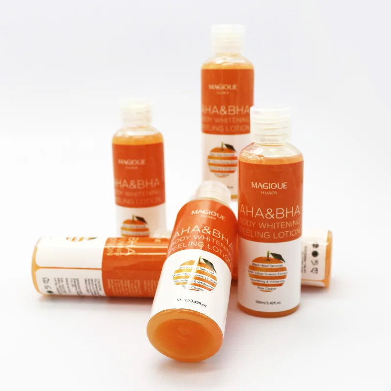 

AHA BHA Peel Solution Skin Whitening Orange Peeling Lotion Body Lotion