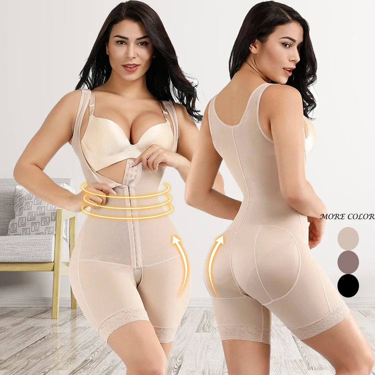 

Feelingirl Private Label Body Control Shapers Front Hooks Tummy Slimming Women Crotchless Shapewear