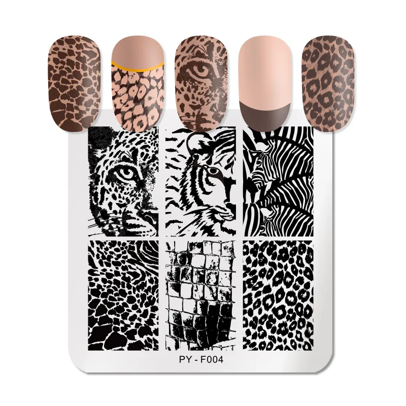 

BQAN New Design Square Leopard Christmas Butterfly Flower Halloween Nail Art Stamping