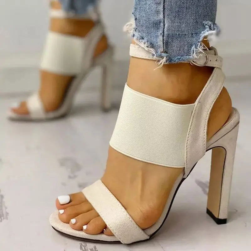 

Factory direct sale hot sale summer new arrivals solid color pointy women sexy plus size high-heeled sandal, Black, white and brown or customized