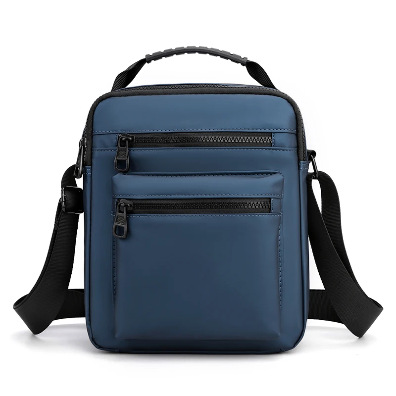 

Custom square zipper bag high quality single men crossbody messenger bags waterproof travel shoulder sling bag for man