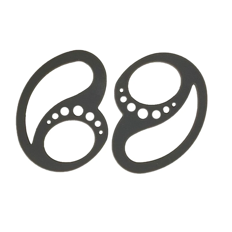 

1 Pair Non Slip Earphone Holder Lightweight Two Holes Silicone Portable Sport Earbuds Hooks Anti Falling Off Ear Clip, Black/ gray/ white/ blue