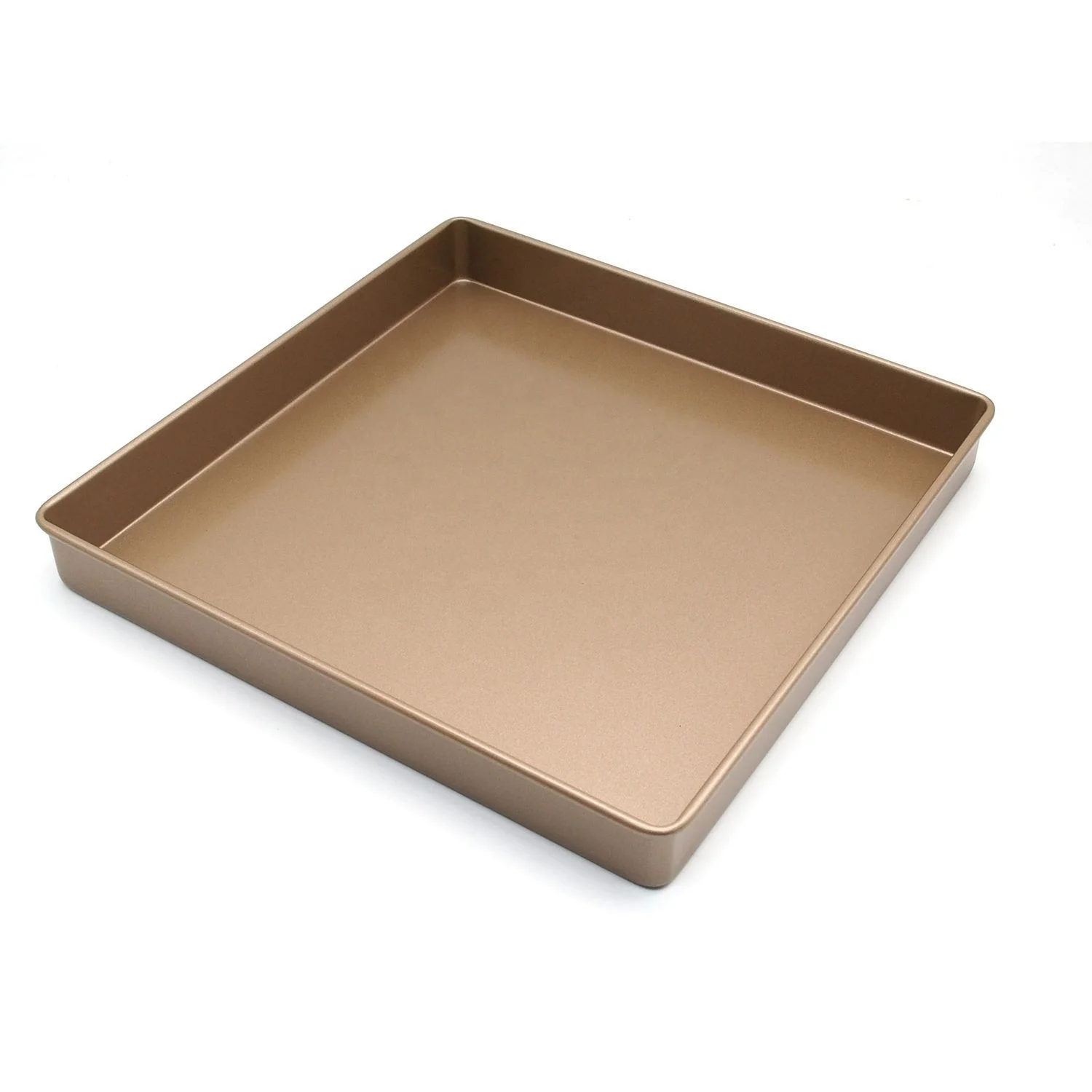 

11 Inch Gold Square Non Stick Carbon Steel Cake Pizza Baking Tray Pan