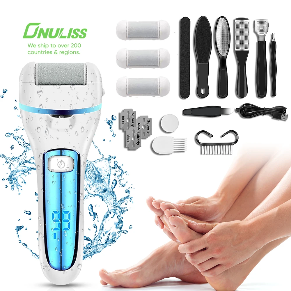 

portable electric foot pedicure removedor de callos OEM Customized USB Rechargeable Electric Foot File Callus Remover