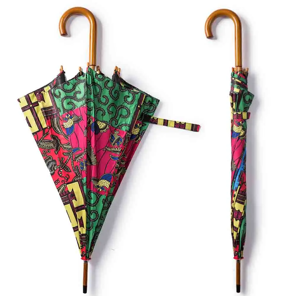 

New design wholesale new African Ankara print umbrellas