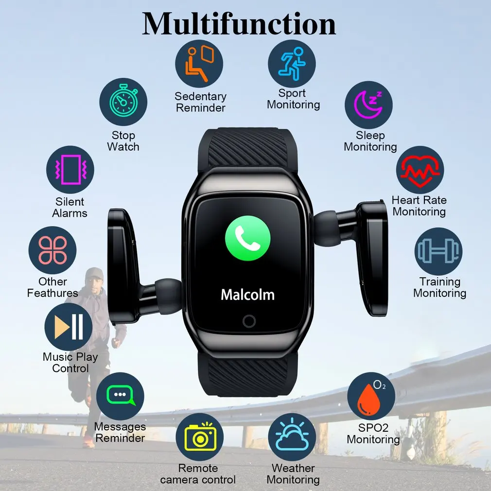 S300 Inteligente Reloj De Los Hombres Auriculares Con Bt Auriculares  Inalámbricos Smartwatch Música Deportes Para Ejercicio De Dos En Uno Para  Ios Android - Buy Reloj Inteligente Teléfono Reloj Inteligente Con Bt