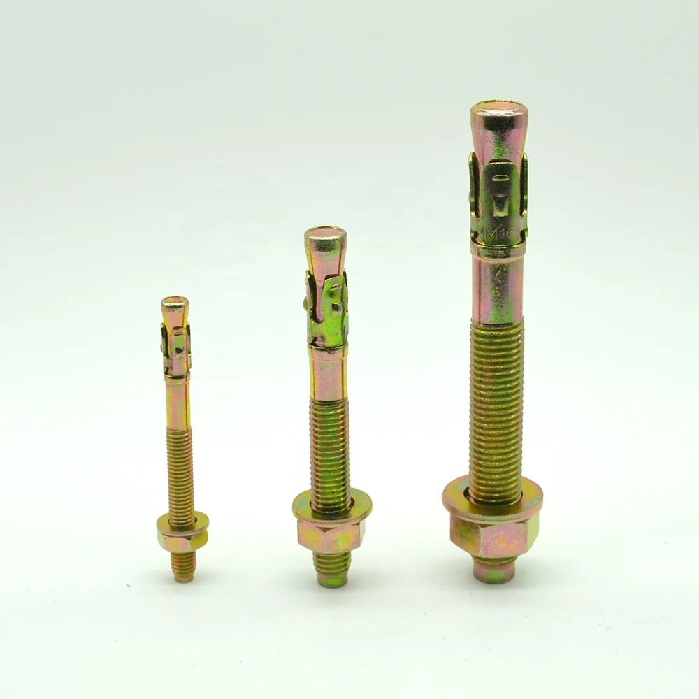 
Zinc yellow plated M6 M8 M10 M12 M16 M20 wedge anchor for concrete 