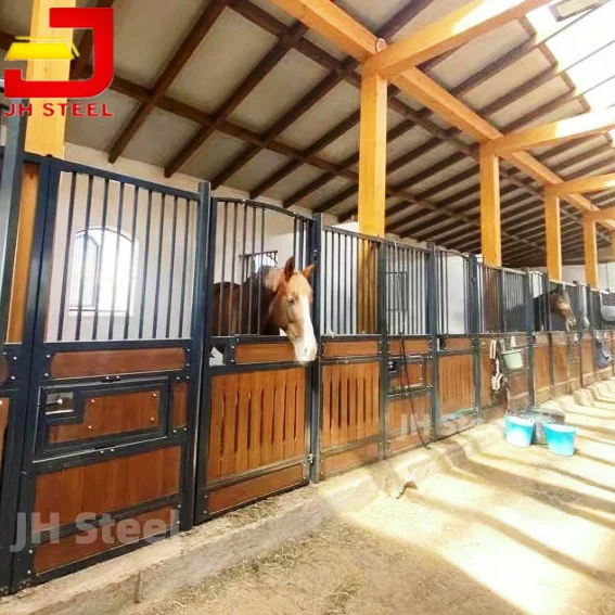 

European Permanent Indoor Horse Stables Stall Boxes Fronts Doors Sale Barn Horse Stable Panels