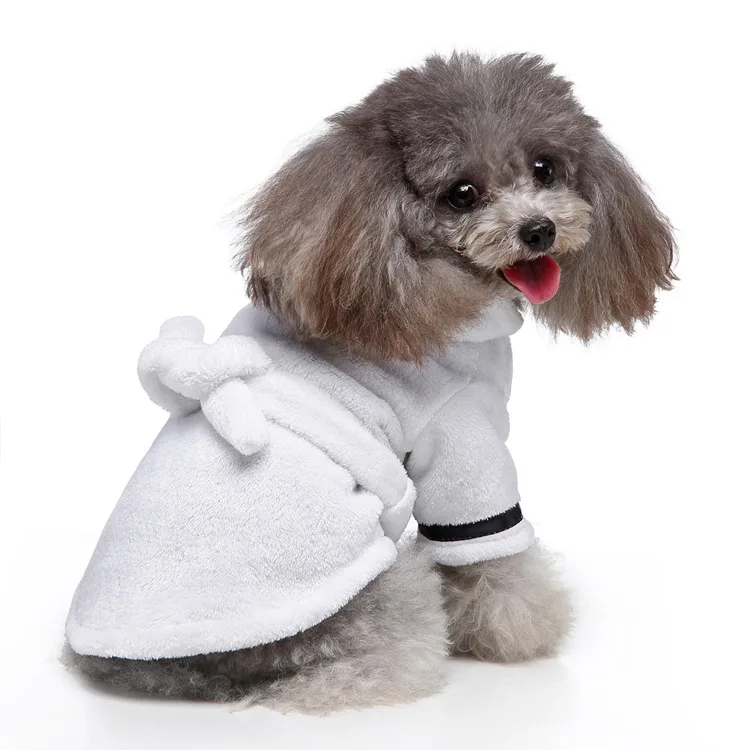 

Soft Material Super Absorbent Microfiber Dog Bathrobe Towel Bath Robe Pet Bathrobe Dogs Quick-drying Pajamas Dog Bathrobe, Multicolor