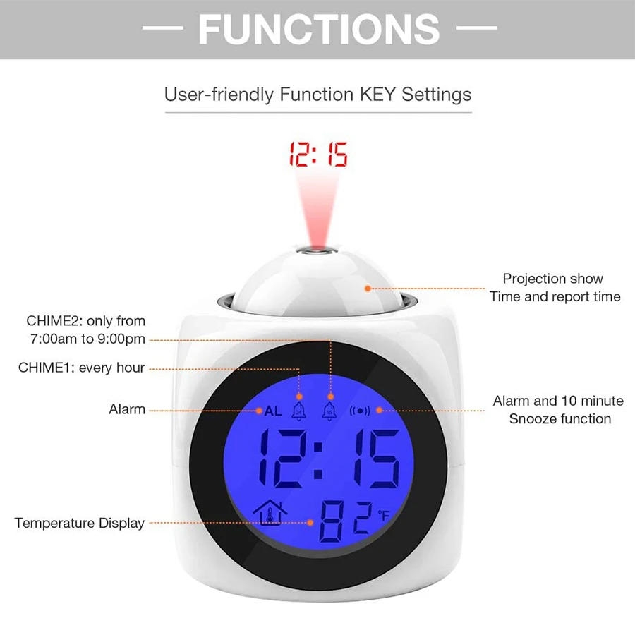 Проекционные часы Digital Projection Clock