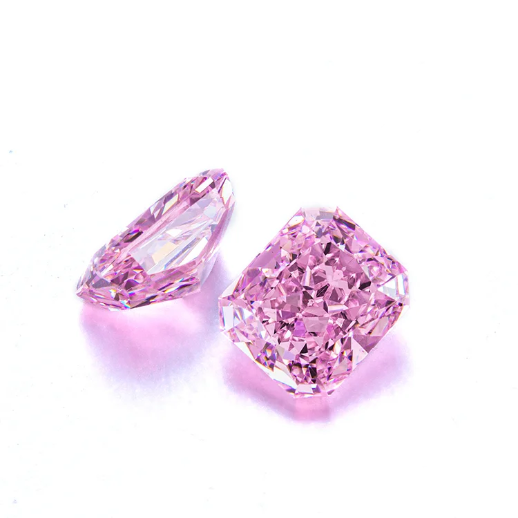 

Anster loose+gemstone diamond Radiant Ice cut hot sale simulant pink diamond for jewelry making diamond, Fancy pink diamond