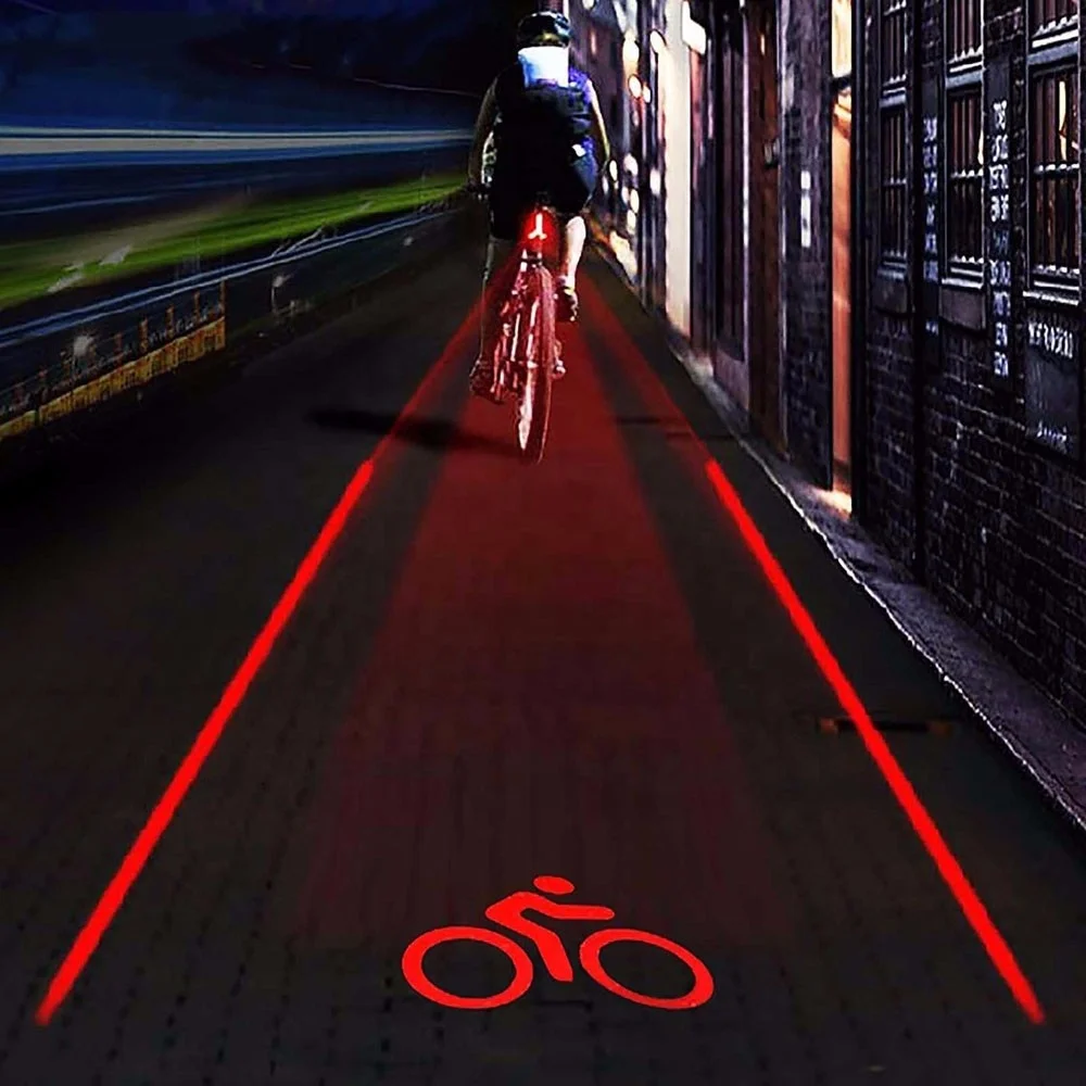 

Waterproof Rear Bicycle Tail Light 2 Laser+5 LED Red Lamp 4 flashing model Night Safety Warning Bike Bicycle Lights