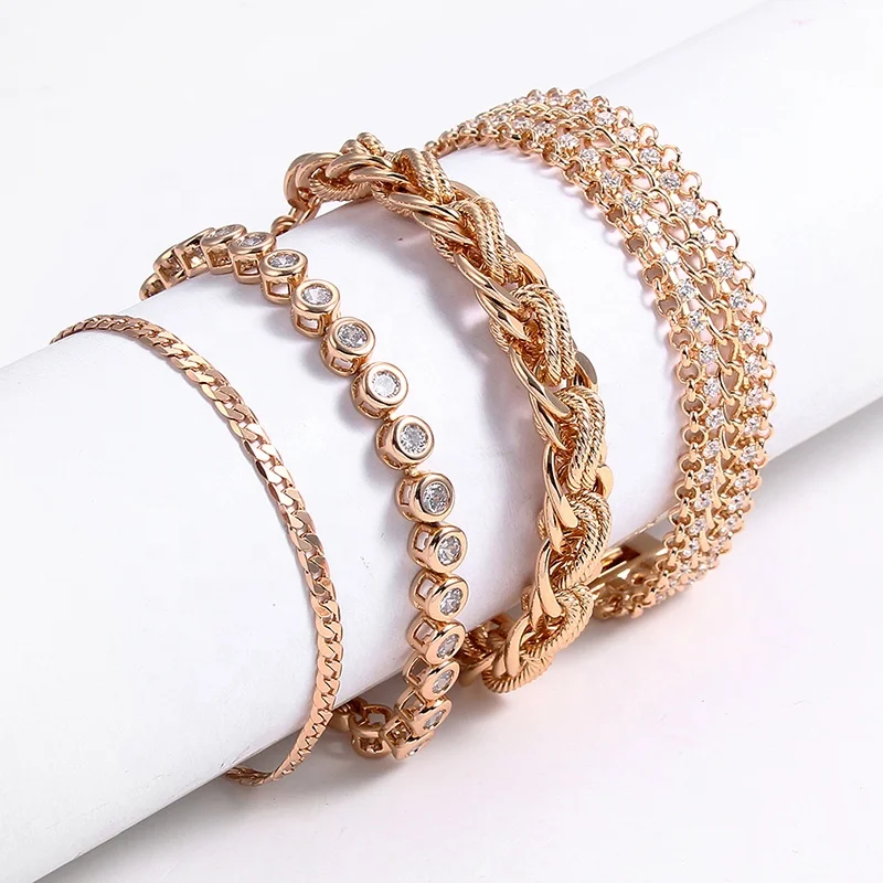 

Fashion Gift Punk Rose Gold Snake Chain O bracelet Gold plated copper fadeless bracelet for women men Wedding gift