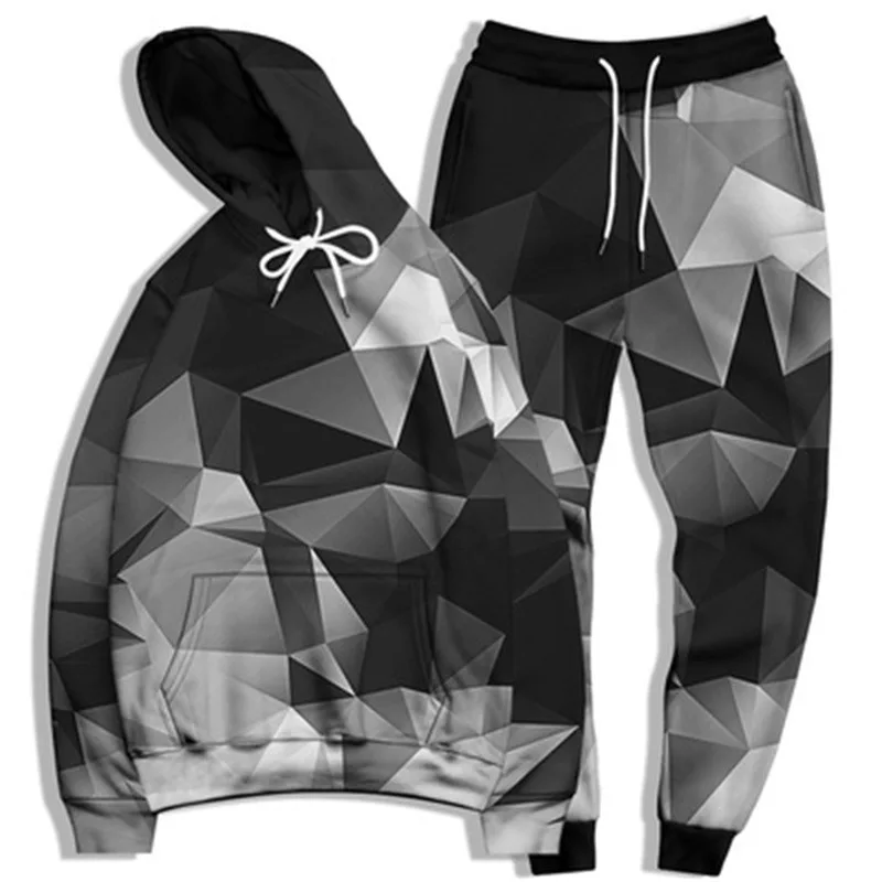

Wholesale Fashion Gradient Design Sweatpants And Hoodie set Custom Men Two Piece Set Tracksuits, Custom color