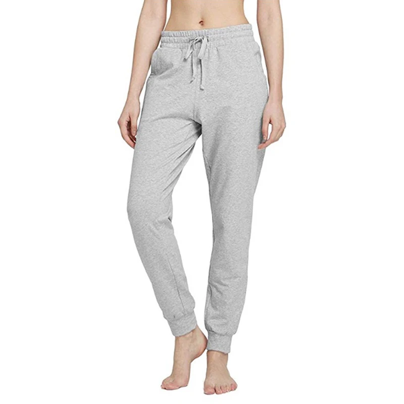 

OEM Custom Ladies Running Drawstring Sweatpants 2020 Women Yoga Joggers Pants, Dark gray, wine red, navy blue, gray, pink, purple, blue, red, black