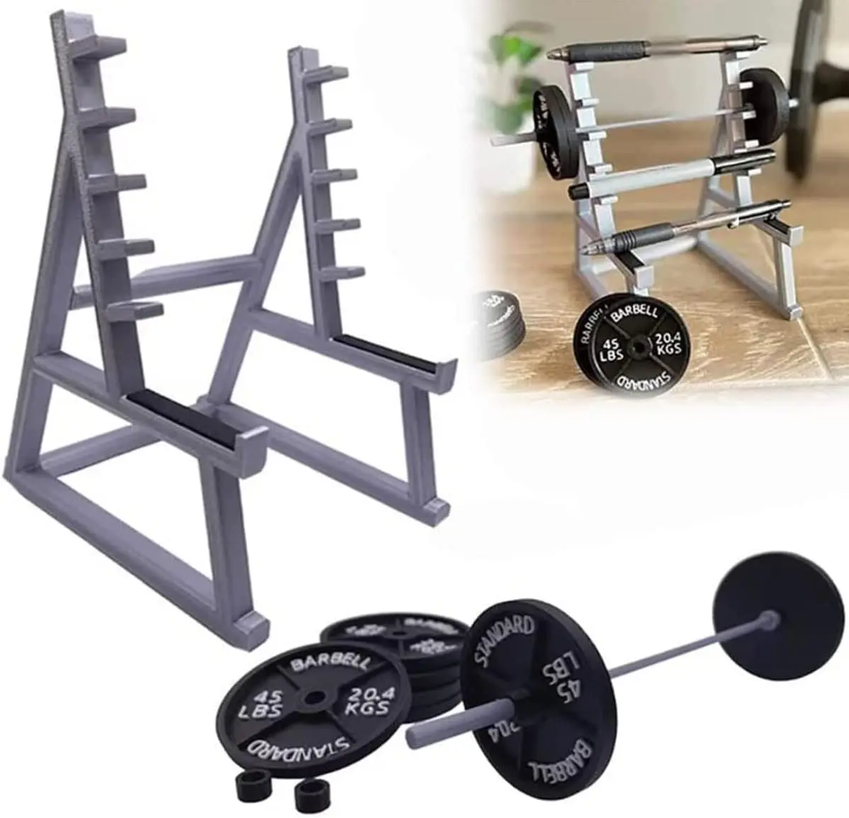 

2023 New Squat Rack Pen Holder Desk Organizer Gym Theme Desk Pen Mini Organizer Squat Rack Pen Holder