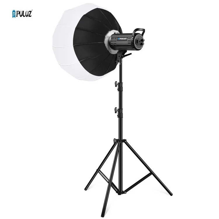 

PULUZ 150W 3200K-5600K Studio Video Light with 2.8m Light Holder with 65cm Foldable Lantern Softbox Photography Kit EU Plug