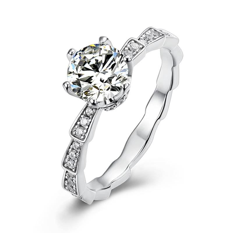 

GRA Certificate Wedding ring Pass Tester Loose Gemstone 1ct D/VVS Round Synthetic Gem Loose Moissanite Diamond rings, White