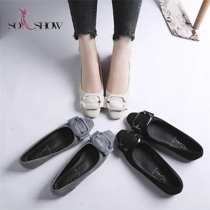 

2021 New Fashion Upper Suede Flats Shoes Women Ladies Flats Shoes