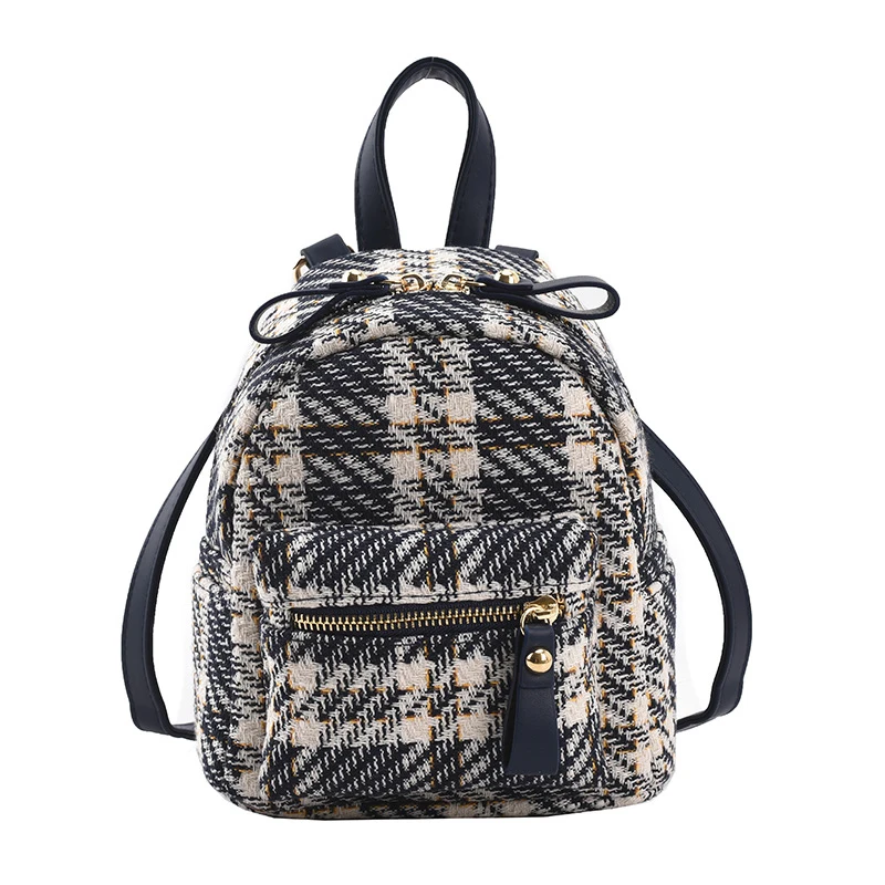 

New Fashion Backpack Lattice Pattern Elegent Purse And Backpacks Students Backpack For Girls