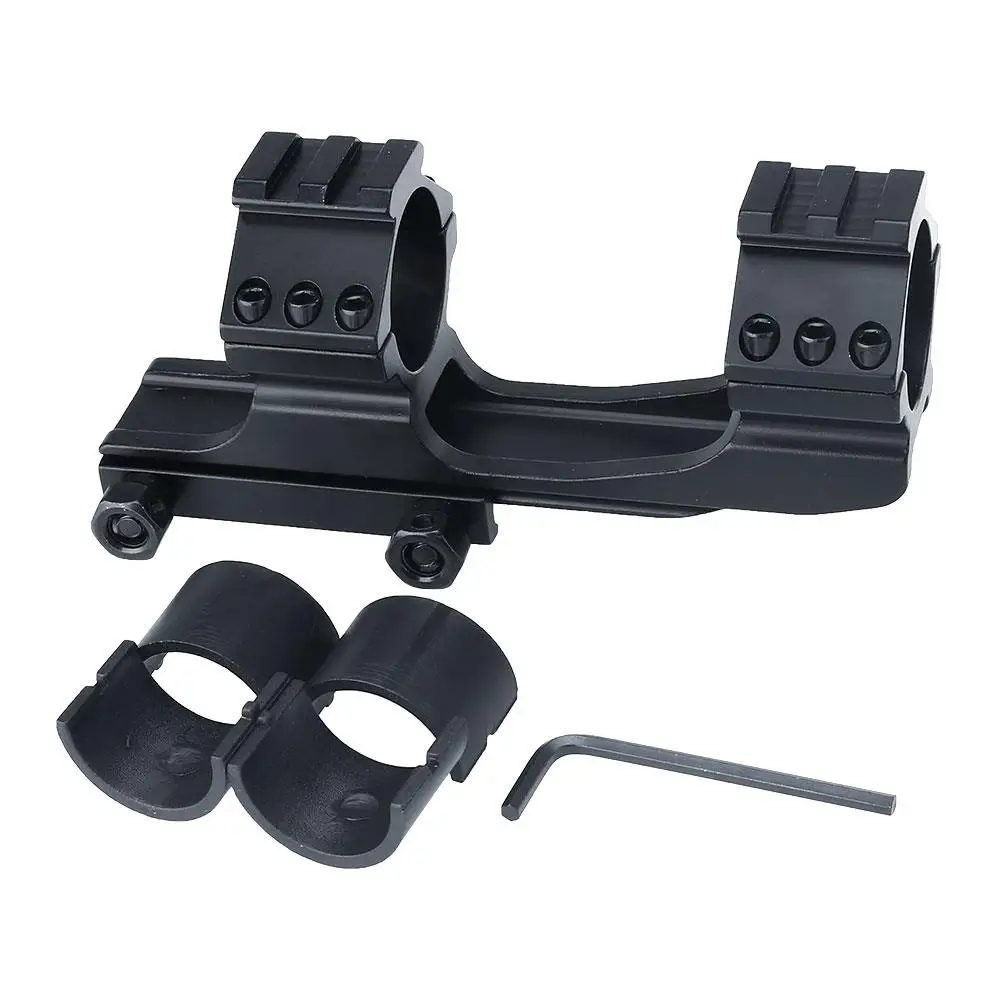 

25.4mm/30mm Heavy Duty Cantilever Weaver Reach Dual Ring Rifle Scope Mount Tactical Hunting Accessories