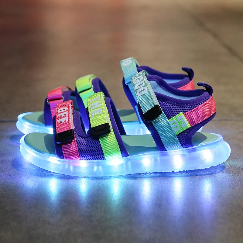

Wholesale Unisex Trendy Summer Sandals New Outdoor Mesh Led Sport Sneaker Sandal Kids Shoes For Girls And Boys, Navy,pink, blue, black